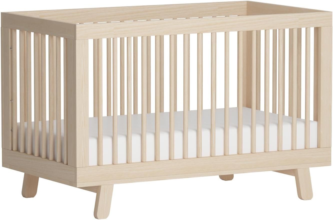 Babyletto Hudson 3-in-1 Convertible Baby Crib - Baby Bed with 4 Adjustable Heights - Wooden Crib - Washed Natural Babyletto Hudson 3-in-1 Convertible Baby Crib - GREENGUARD Gold Certified - Convertible Crib to Toddler Bed and Daybed - Baby Bed with 4 Adjustable Heights - Wooden Crib - Washed Natural