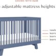 babyletto Hudson 3-in-1 Convertible Baby Crib - GREENGUARD Gold Certified Convertible Crib to Toddler Bed and Daybed - Wooden Baby Bed with 4 Adjustable Mattress Heights - Easy Assembly - Cove Blue