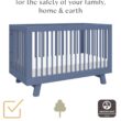 babyletto Hudson 3-in-1 Convertible Baby Crib - GREENGUARD Gold Certified Convertible Crib to Toddler Bed and Daybed - Wooden Baby Bed with 4 Adjustable Mattress Heights - Easy Assembly - Cove Blue