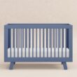 babyletto Hudson 3-in-1 Convertible Baby Crib - GREENGUARD Gold Certified Convertible Crib to Toddler Bed and Daybed - Wooden Baby Bed with 4 Adjustable Mattress Heights - Easy Assembly - Cove Blue
