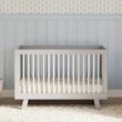 Babyletto Hudson 3-in-1 Convertible Baby Crib with Toddler Bed & Daybed Conversion - Strong, Durable & Easy to Assemble - GREENGUARD Gold Certified w/ 4 Adjustable Mattress Heights - Grey and White