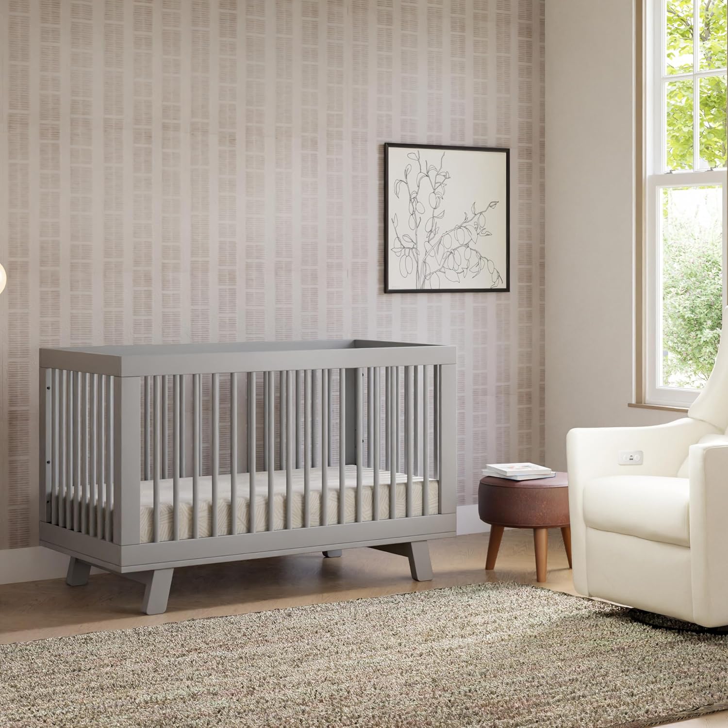 Babyletto Hudson 3-in-1 Convertible Baby Crib - Wooden Baby Bed with 4 Adjustable Mattress Heights - Strong & - Grey Babyletto Hudson 3-in-1 Convertible Baby Crib - GREENGUARD Gold Certified Convertible Crib to Toddler Bed & Daybed - Wooden Baby Bed with 4 Adjustable Mattress Heights - Strong & Easy Assembly - Grey