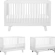 Babyletto Hudson 3-in-1 Convertible Baby Crib with Toddler Bed & Daybed Conversion - Easy to Assemble - GREENGUARD Gold Certified w/ 4 Adjustable Mattress Heights - White