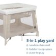 Maxi-Cosi Swift Baby Playpen with Mat, Baby Play Yards, Pack and Play with Bassinet - Portable Playpen for Babies and Toddlers, Classic Oat