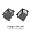 Maxi-Cosi Swift Baby Playpen with Mat, Baby Play Yards, Pack and Play with Bassinet - Portable Playpen for Babies and Toddlers, Classic Graphite