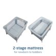 Maxi-Cosi Swift Baby Playpen with Mat, Baby Play Yards, Pack and Play with Bassinet - Portable Playpen for Babies and Toddlers, Classic Slate
