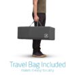 Maxi-Cosi Swift Lightweight Portable Playard, 1-Step Fold PlaypenWith Travel Bag, 2-Stage Mattress for Newborn to Toddlers, Essential Graphite
