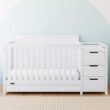 Graco Hadley All-in-One Convertible Crib & Changer (White) – GREENGUARD Gold Certified, Fits Standard Crib Mattress, Converts to Toddler Bed and Full Bed, 4 Adjustable Mattress Heights
