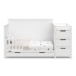 Graco Hadley All-in-One Convertible Crib & Changer (White) – GREENGUARD Gold Certified, Fits Standard Crib Mattress, Converts to Toddler Bed and Full Bed, 4 Adjustable Mattress Heights