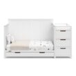 Graco Hadley All-in-One Convertible Crib & Changer (White) – GREENGUARD Gold Certified, Fits Standard Crib Mattress, Converts to Toddler Bed and Full Bed, 4 Adjustable Mattress Heights