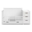 Graco Hadley All-in-One Convertible Crib & Changer (White) – GREENGUARD Gold Certified, Fits Standard Crib Mattress, Converts to Toddler Bed and Full Bed, 4 Adjustable Mattress Heights