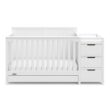 Graco Hadley All-in-One Convertible Crib & Changer (White) – GREENGUARD Gold Certified, Fits Standard Crib Mattress, Converts to Toddler Bed and Full Bed, 4 Adjustable Mattress Heights
