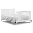 Graco Hadley All-in-One Convertible Crib & Changer (White) – GREENGUARD Gold Certified, Fits Standard Crib Mattress, Converts to Toddler Bed and Full Bed, 4 Adjustable Mattress Heights