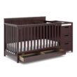 Graco Hadley All-in-One Convertible Crib & Changer (Espresso) – GREENGUARD Gold Certified, Fits Standard Crib Mattress, Converts to Toddler Bed and Full Bed, 4 Adjustable Mattress Heights