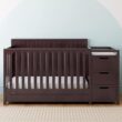 Graco Hadley All-in-One Convertible Crib & Changer (Espresso) – GREENGUARD Gold Certified, Fits Standard Crib Mattress, Converts to Toddler Bed and Full Bed, 4 Adjustable Mattress Heights