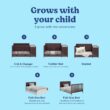 Graco Hadley All-in-One Convertible Crib & Changer (Espresso) – GREENGUARD Gold Certified, Fits Standard Crib Mattress, Converts to Toddler Bed and Full Bed, 4 Adjustable Mattress Heights
