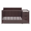 Graco Hadley All-in-One Convertible Crib & Changer (Espresso) – GREENGUARD Gold Certified, Fits Standard Crib Mattress, Converts to Toddler Bed and Full Bed, 4 Adjustable Mattress Heights