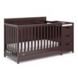 Graco Hadley All-in-One Convertible Crib & Changer (Espresso) – GREENGUARD Gold Certified, Fits Standard Crib Mattress, Converts to Toddler Bed and Full Bed, 4 Adjustable Mattress Heights