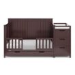 Graco Hadley All-in-One Convertible Crib & Changer (Espresso) – GREENGUARD Gold Certified, Fits Standard Crib Mattress, Converts to Toddler Bed and Full Bed, 4 Adjustable Mattress Heights