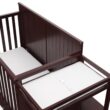 Graco Hadley All-in-One Convertible Crib & Changer (Espresso) – GREENGUARD Gold Certified, Fits Standard Crib Mattress, Converts to Toddler Bed and Full Bed, 4 Adjustable Mattress Heights