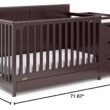 Graco Hadley All-in-One Convertible Crib & Changer (Espresso) – GREENGUARD Gold Certified, Fits Standard Crib Mattress, Converts to Toddler Bed and Full Bed, 4 Adjustable Mattress Heights