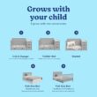 Graco Hadley All-in-One Convertible Crib & Changer (Pebble Gray) – GREENGUARD Gold Certified, Fits Standard Crib Mattress, Converts to Toddler Bed and Full Bed, 4 Adjustable Mattress Heights