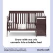 Storkcraft Portofino 5-in-1 Convertible Crib and Changer (Espresso) Storkcraft Portofino 5-in-1 Convertible Crib and Changer (Espresso) – Crib and Changing -Table Combo with 3 Drawers, Includes Baby Changing Pad, Converts to Full-Size Bed