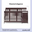 Storkcraft Portofino 5-in-1 Convertible Crib and Changer (Espresso) Storkcraft Portofino 5-in-1 Convertible Crib and Changer (Espresso) – Crib and Changing -Table Combo with 3 Drawers, Includes Baby Changing Pad, Converts to Full-Size Bed