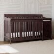 Storkcraft Portofino 5-in-1 Convertible Crib and Changer (Espresso) Storkcraft Portofino 5-in-1 Convertible Crib and Changer (Espresso) – Crib and Changing -Table Combo with 3 Drawers, Includes Baby Changing Pad, Converts to Full-Size Bed