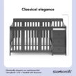 STORKCRAFT Portofino 4 In 1 Fixed Side Convertible Crib Changer, Gray STORKCRAFT Portofino 4 In 1 Fixed Side Convertible Crib Changer, Gray