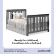 STORKCRAFT Portofino 4 In 1 Fixed Side Convertible Crib Changer, Gray STORKCRAFT Portofino 4 In 1 Fixed Side Convertible Crib Changer, Gray