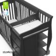 STORKCRAFT Portofino 4 In 1 Fixed Side Convertible Crib Changer, Gray STORKCRAFT Portofino 4 In 1 Fixed Side Convertible Crib Changer, Gray