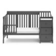 STORKCRAFT Portofino 4 In 1 Fixed Side Convertible Crib Changer, Gray STORKCRAFT Portofino 4 In 1 Fixed Side Convertible Crib Changer, Gray
