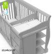 Storkcraft Portofino All-in-One Convertible Crib & Changer (Pebble Gray) – GREENGUARD Gold Certified, Fits Standard Crib Mattress, Converts to Toddler Bed and Full Bed, 4 Adjustable Mattress Heights