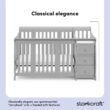 Storkcraft Portofino All-in-One Convertible Crib & Changer (Pebble Gray) – GREENGUARD Gold Certified, Fits Standard Crib Mattress, Converts to Toddler Bed and Full Bed, 4 Adjustable Mattress Heights