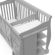 Storkcraft Portofino All-in-One Convertible Crib & Changer (Pebble Gray) – GREENGUARD Gold Certified, Fits Standard Crib Mattress, Converts to Toddler Bed and Full Bed, 4 Adjustable Mattress Heights