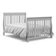 Storkcraft Portofino All-in-One Convertible Crib & Changer (Pebble Gray) – GREENGUARD Gold Certified, Fits Standard Crib Mattress, Converts to Toddler Bed and Full Bed, 4 Adjustable Mattress Heights