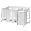 Storkcraft Portofino All-in-One Convertible Crib & Changer (White) – GREENGUARD Gold Certified, Fits Standard Crib Mattress, Converts to Toddler Bed and Full Bed, 4 Adjustable Mattress Heights