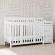 Storkcraft Portofino All-in-One Convertible Crib & Changer (White) – GREENGUARD Gold Certified, Fits Standard Crib Mattress, Converts to Toddler Bed and Full Bed, 4 Adjustable Mattress Heights