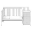 Storkcraft Portofino All-in-One Convertible Crib & Changer (White) – GREENGUARD Gold Certified, Fits Standard Crib Mattress, Converts to Toddler Bed and Full Bed, 4 Adjustable Mattress Heights