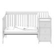 Storkcraft Portofino All-in-One Convertible Crib & Changer (White) – GREENGUARD Gold Certified, Fits Standard Crib Mattress, Converts to Toddler Bed and Full Bed, 4 Adjustable Mattress Heights