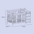 Storkcraft Portofino All-in-One Convertible Crib & Changer (White) – GREENGUARD Gold Certified, Fits Standard Crib Mattress, Converts to Toddler Bed and Full Bed, 4 Adjustable Mattress Heights