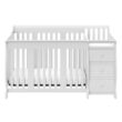 Storkcraft Portofino All-in-One Convertible Crib & Changer (White) – GREENGUARD Gold Certified, Fits Standard Crib Mattress, Converts to Toddler Bed and Full Bed, 4 Adjustable Mattress Heights