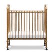 NAMESAKE Abigail 3-in-1 Portable Baby Crib with Wheels - Metal Baby Bed w/ 4 Adjustable Mattress Heights, for Small Spaces - Gold NAMESAKE Abigail 3-in-1 Portable Baby Crib with Wheels - GREENGUARD Gold Certified Convertible Crib to Toddler Bed & Daybed - Metal Baby Bed w/ 4 Adjustable Mattress Heights, for Small Spaces - Gold