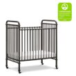 NAMESAKE Abigail 3-in-1 Convertible Mini Metal Crib in Vintage Iron, Greenguard Gold Certified