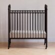 NAMESAKE Abigail 3-in-1 Convertible Mini Metal Crib in Vintage Iron, Greenguard Gold Certified