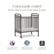 NAMESAKE Abigail 3-in-1 Convertible Mini Metal Crib in Vintage Iron, Greenguard Gold Certified