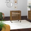 Carter's by DaVinci Colby Grow 6-in-1 Convertible Crib - Converts to Portable Bassinet, Full-Size Baby Crib w/Removable Wheels, Toddler Bed, Junior, Full-Size Bed - GREENGUARD Gold Certified - Walnut