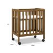 Carter's by DaVinci Colby Grow 6-in-1 Convertible Crib - Converts to Portable Bassinet, Full-Size Baby Crib w/Removable Wheels, Toddler Bed, Junior, Full-Size Bed - GREENGUARD Gold Certified - Walnut