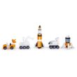 Tender Leaf Toys - Space Voyager Set - 7 Piece Solid Wood Space Vehicle Set with Moving Parts - Age 3 +